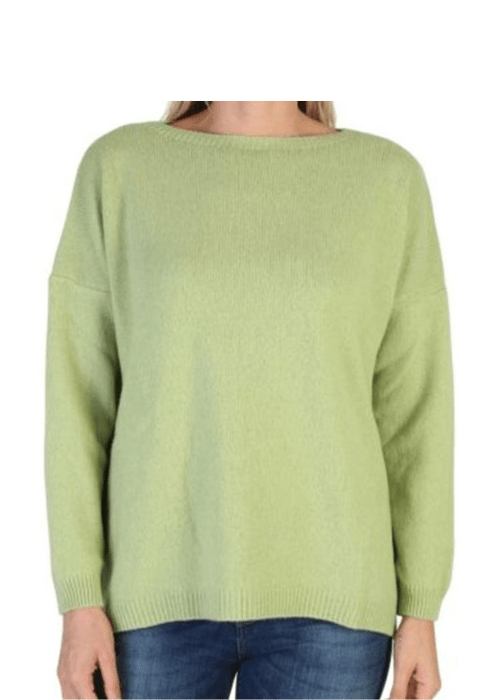 Maglia Donna Over Scollo Barca Cashmere Rigenerato - immagine 2