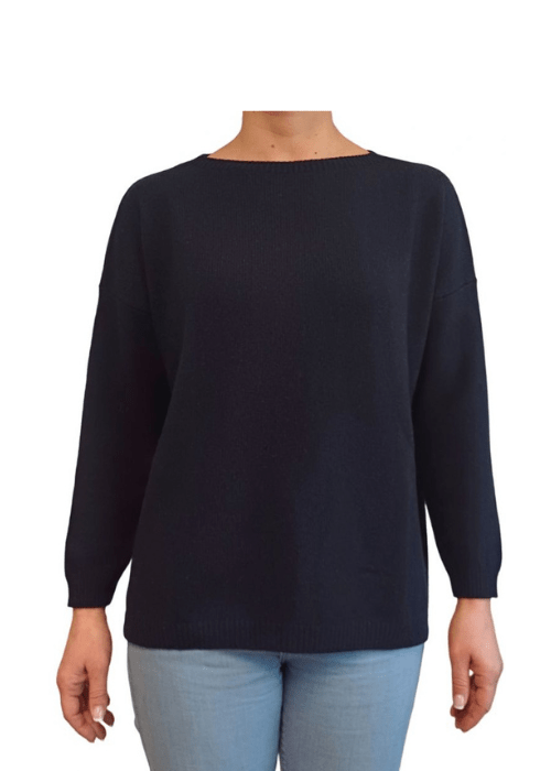 Maglia Donna Over Scollo Barca Cashmere Rigenerato - immagine 7