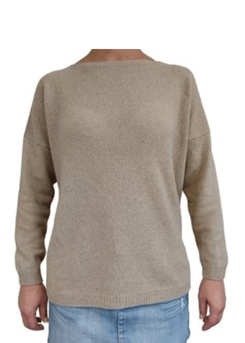 Maglia Donna Over Scollo Barca Cashmere Rigenerato - immagine 6