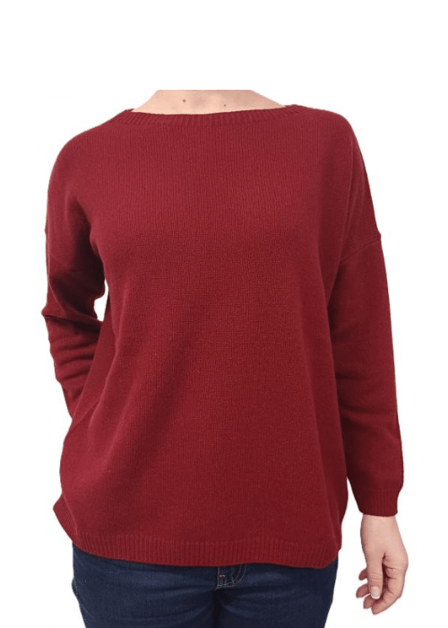 Maglia Donna Over Scollo Barca Cashmere Rigenerato - immagine 8