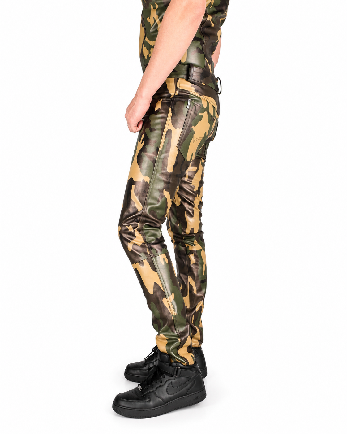 Men’s Camo Leather 5 Pocket Pants - immagine 3