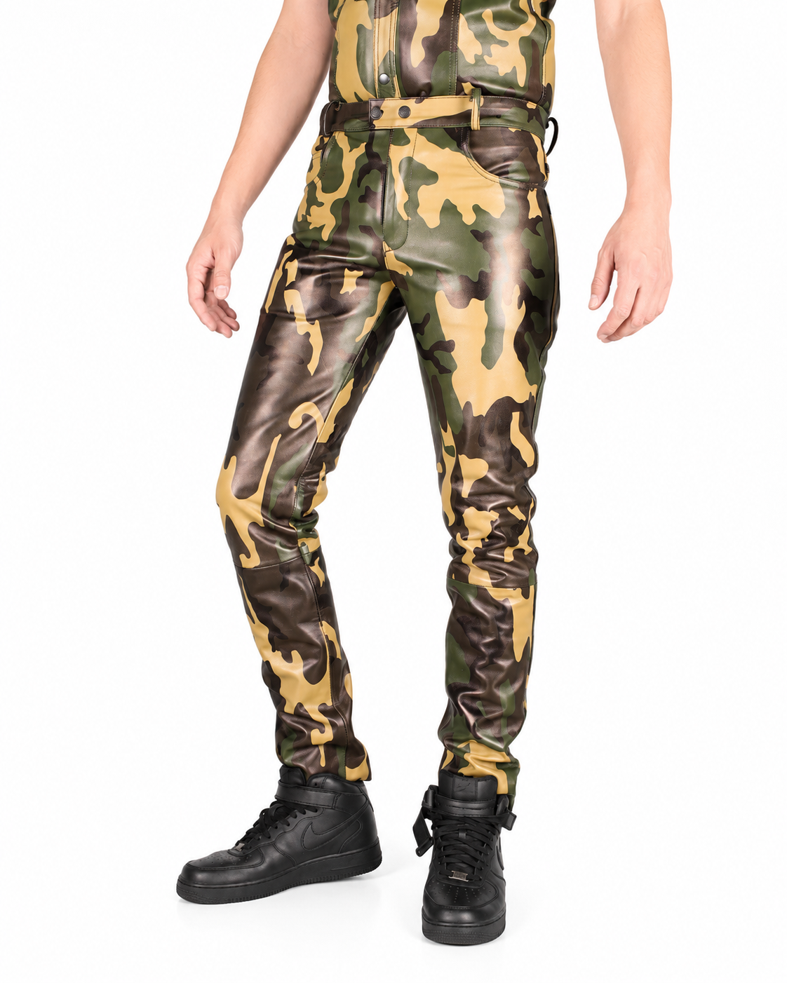 Men’s Camo Leather 5 Pocket Pants - immagine 6