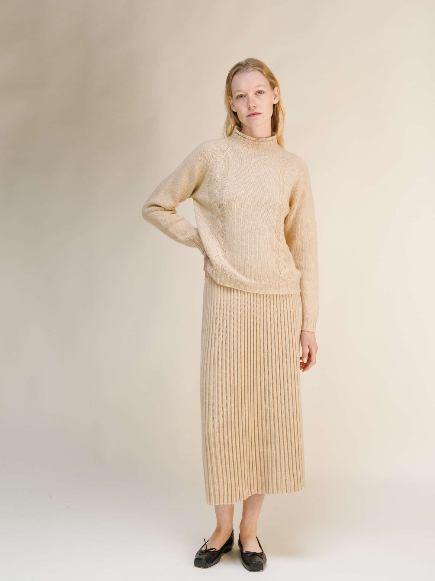 Cashmere Mix Perforated Skirt - immagine 30