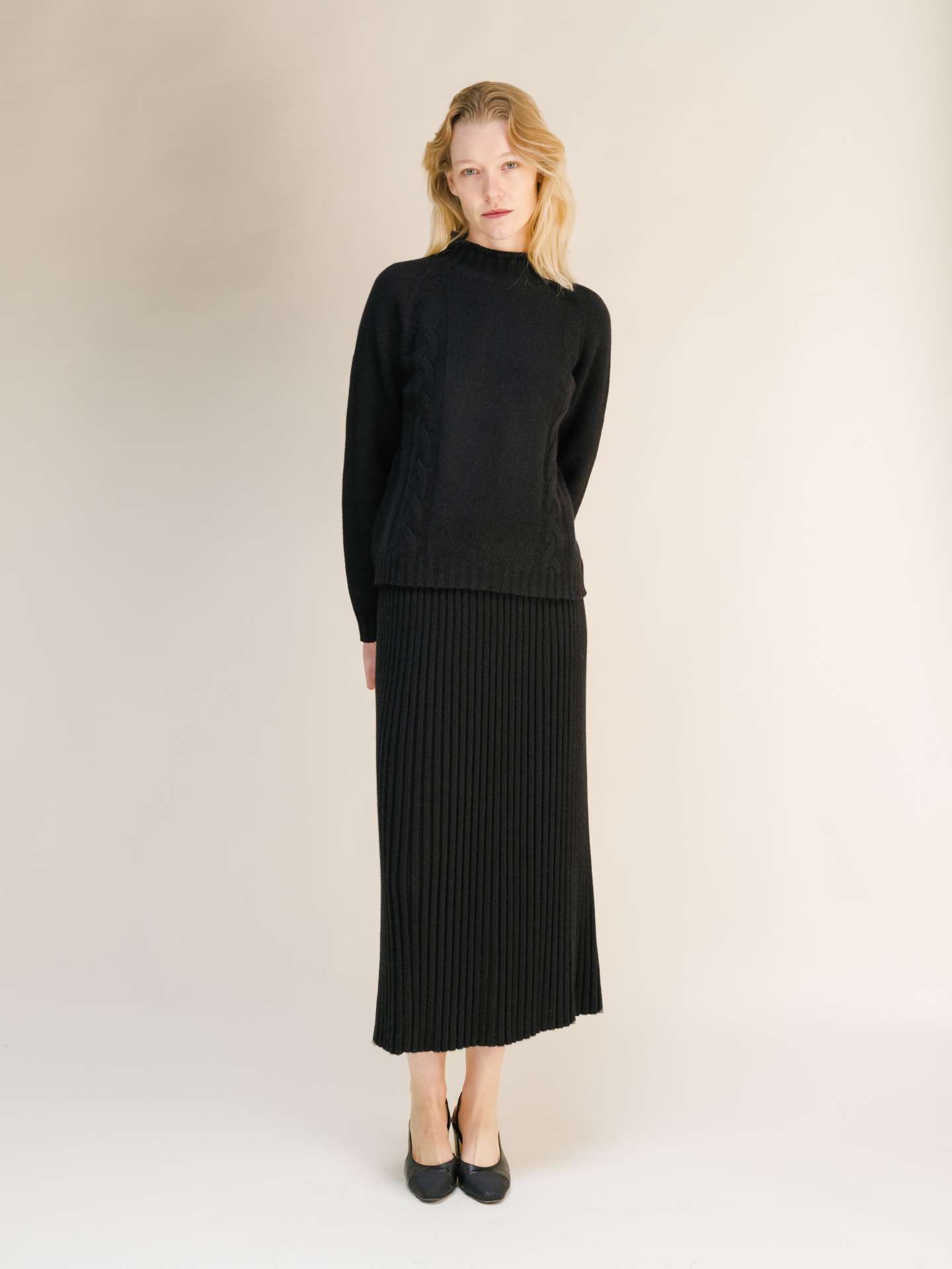 Cashmere Mix Perforated Skirt - immagine 35