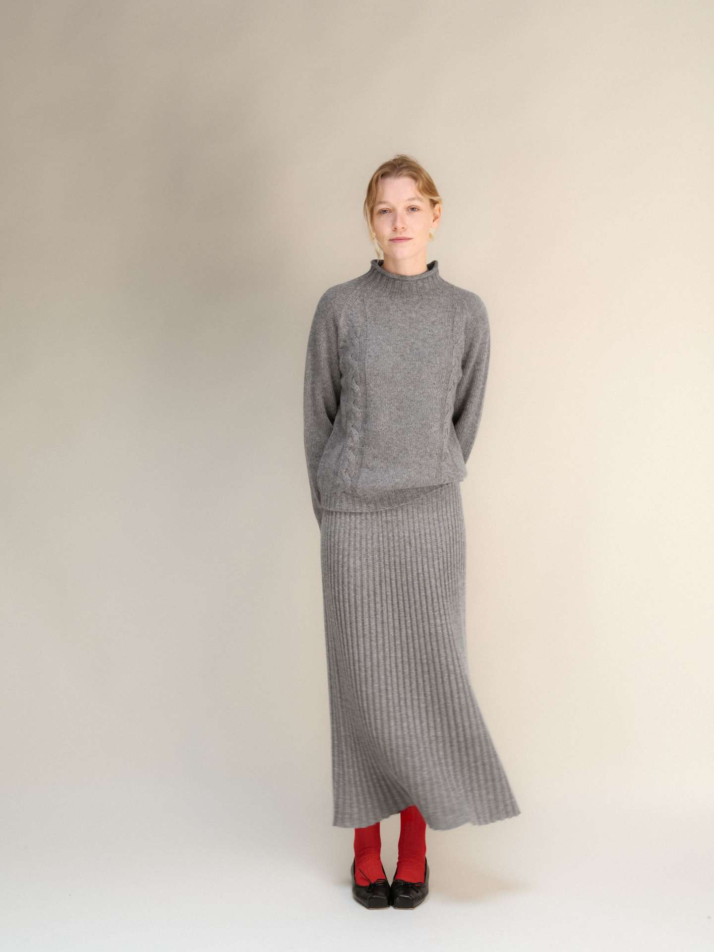Cashmere Mix Perforated Skirt - immagine 4