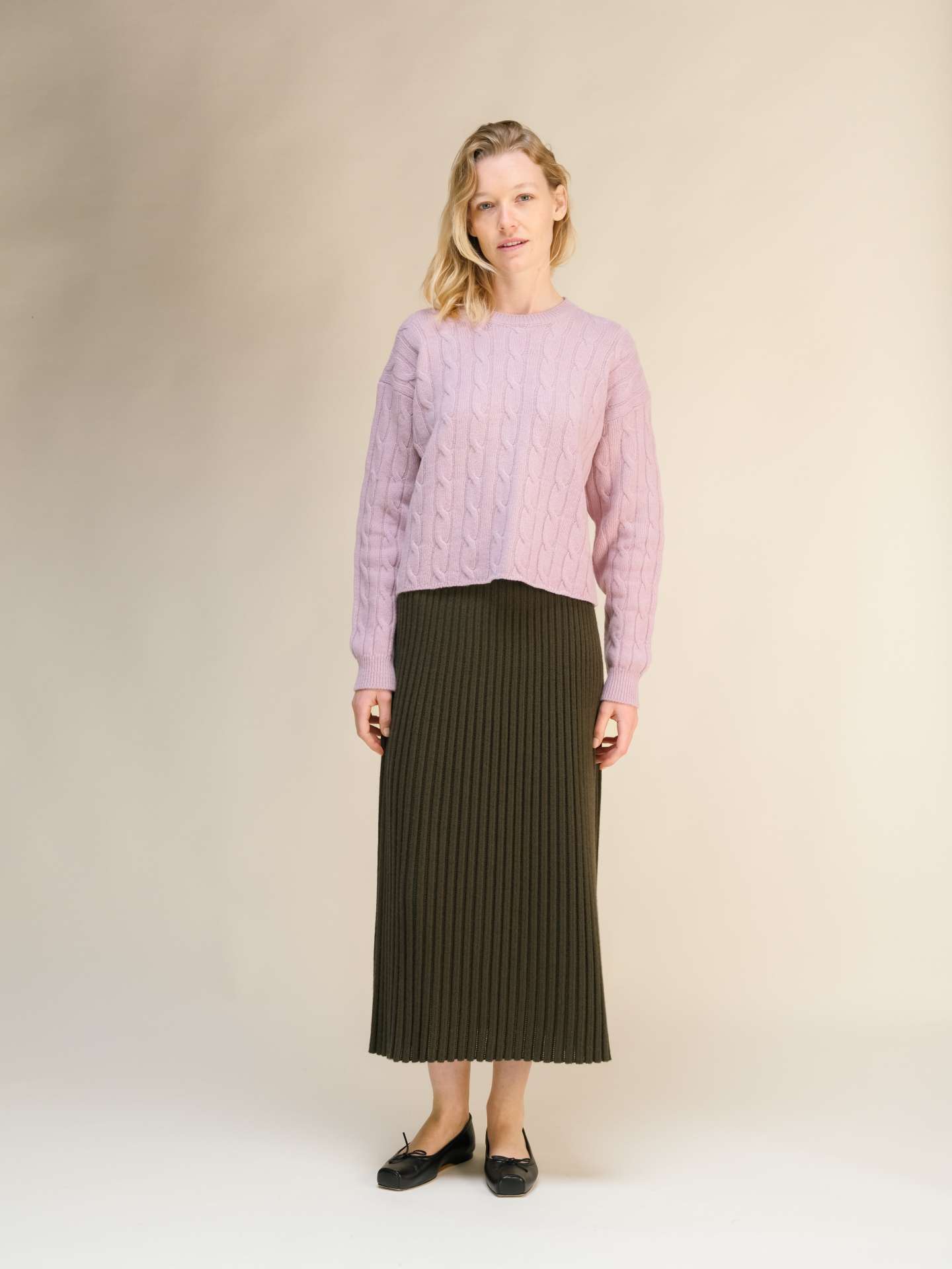 Cashmere Mix Perforated Skirt - immagine 27