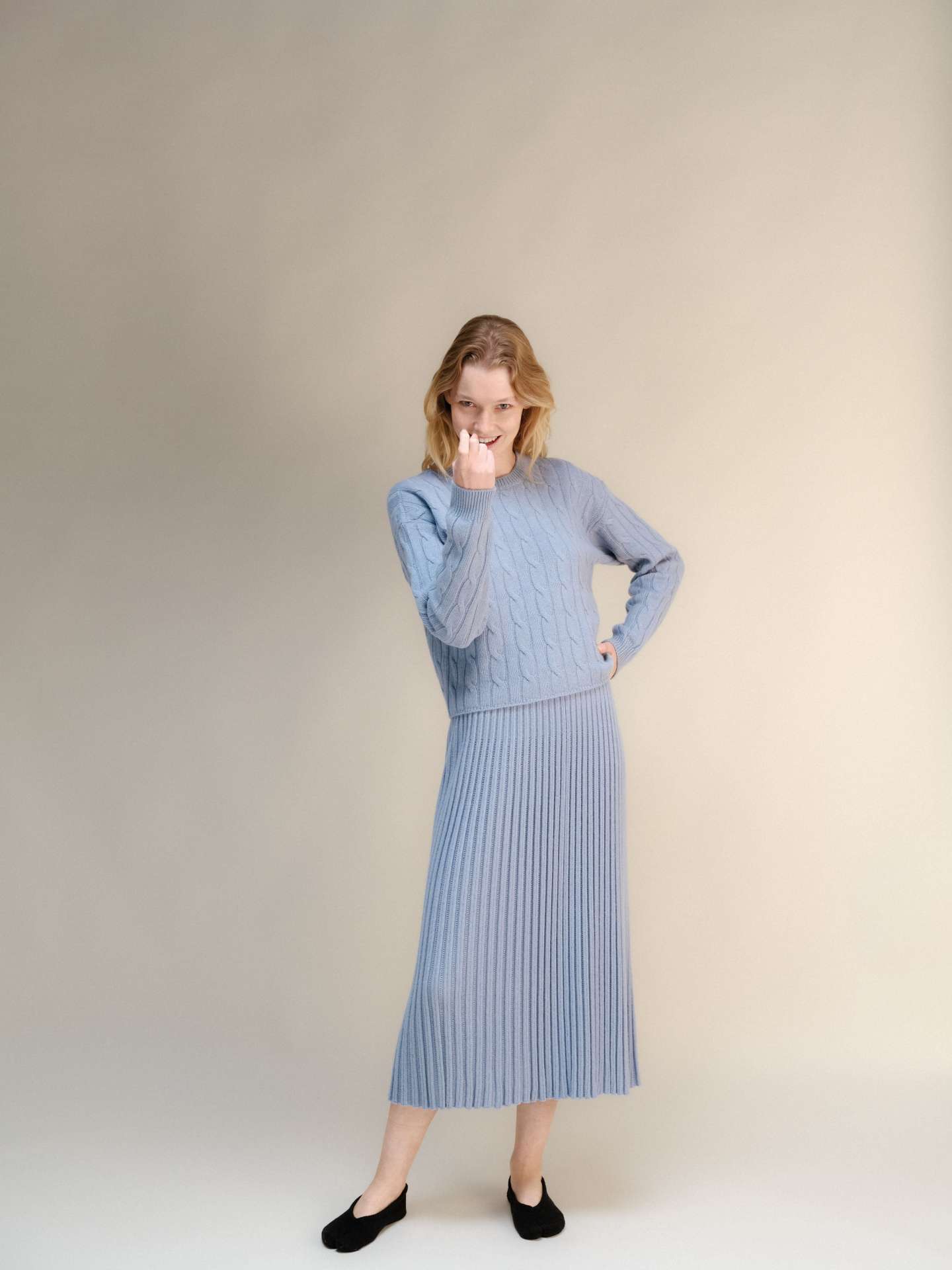 Cashmere Mix Perforated Skirt - immagine 18