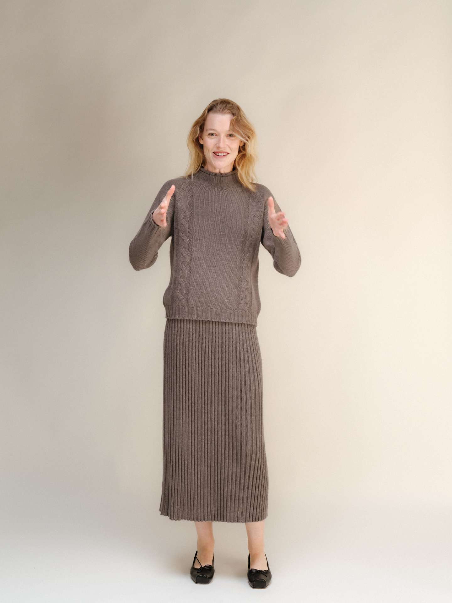 Cashmere Mix Perforated Skirt - immagine 23