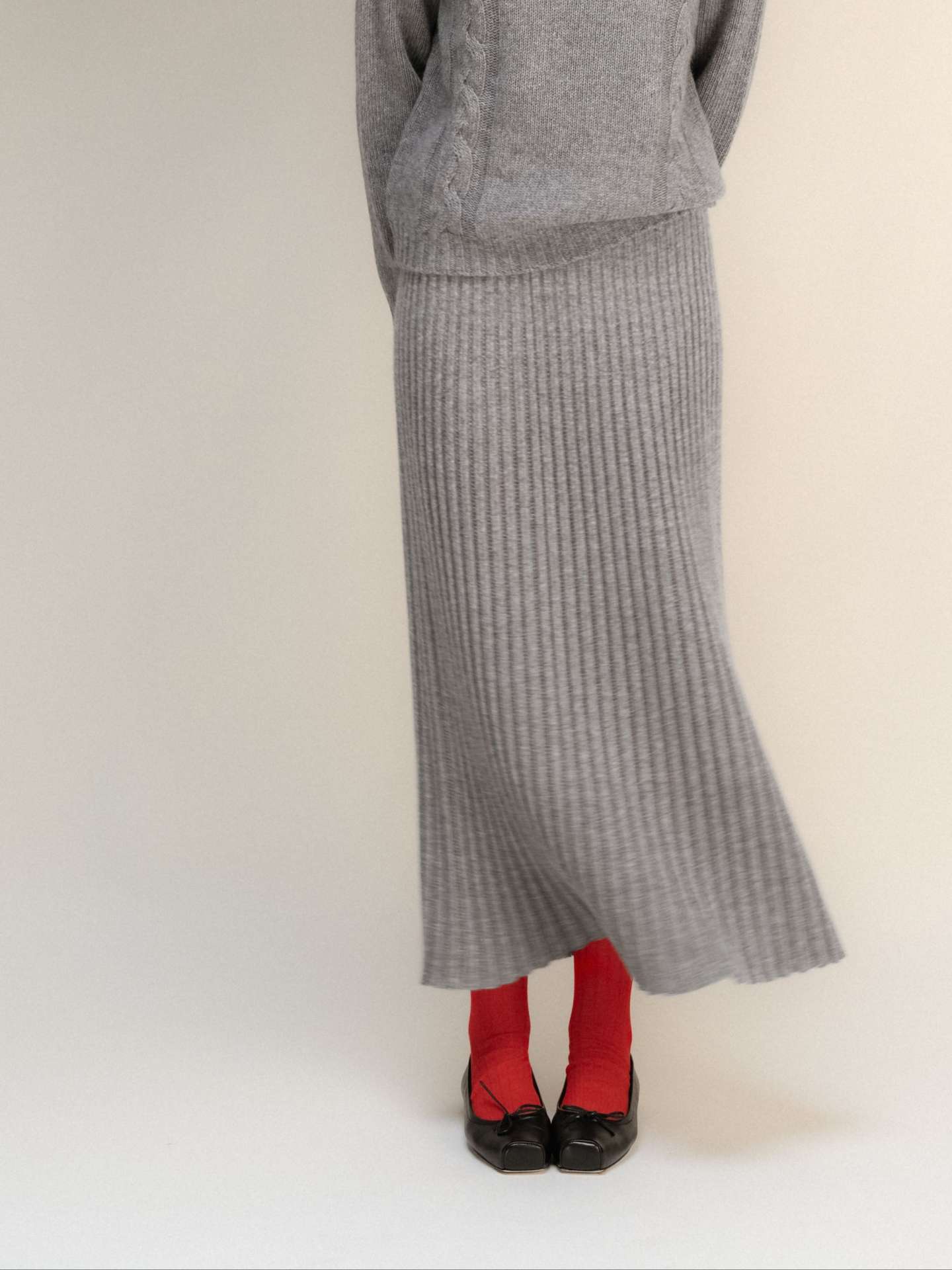 Cashmere Mix Perforated Skirt - immagine 10