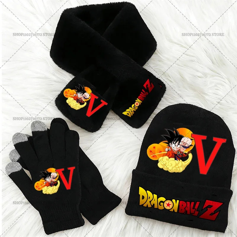 Kids' Dragon Ball Knitted Hat Scarf and Gloves Set for Winter - immagine 28