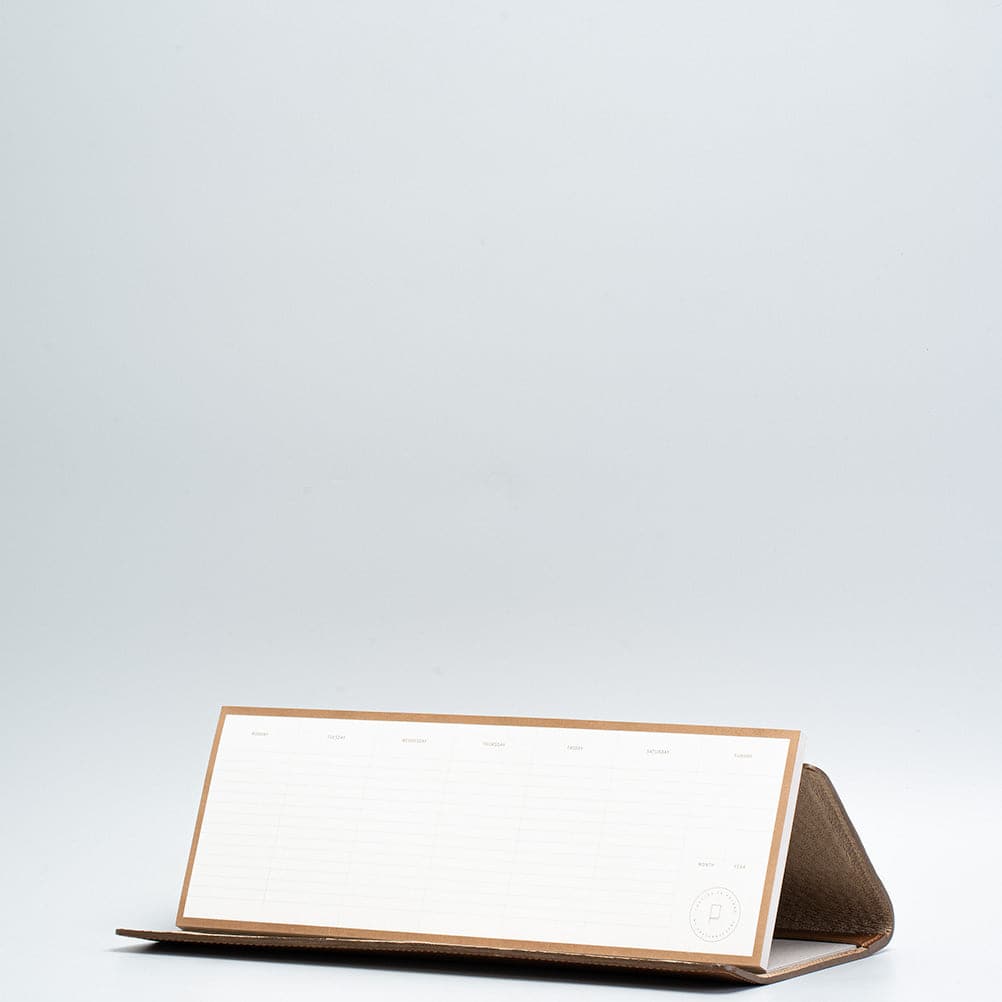 Leather desktop weekly planner - immagine 3