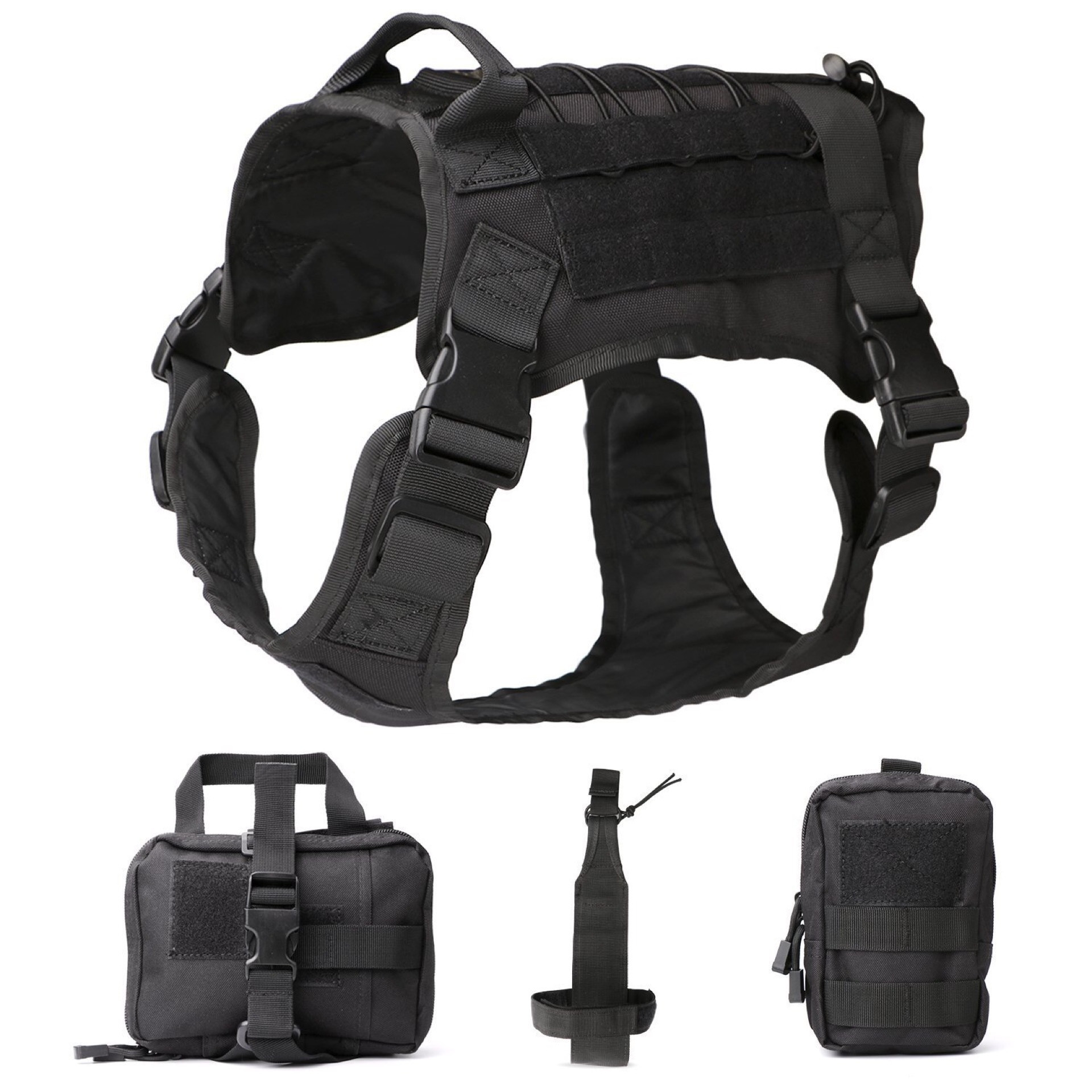 Outdoor Dog Vest Five Piece Suit Tactical Dog Clothing Dog Supplies - immagine 2