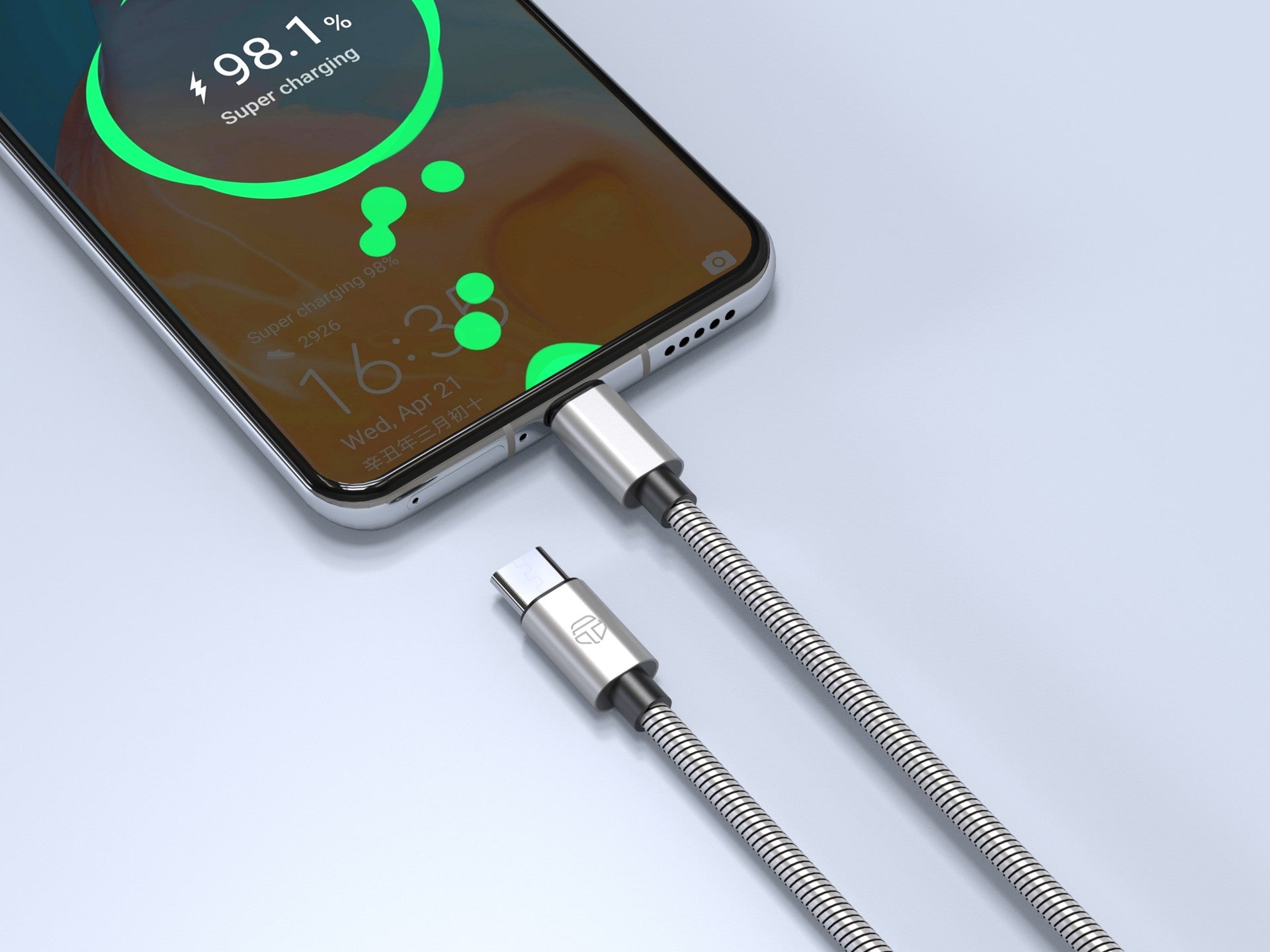 Techancy Cabo Usb C Para Lightning 1m TB1796, Design Totalmente Metálico, Resistente A Animais, Carregamento Rápido De 30 Watts - immagine 4