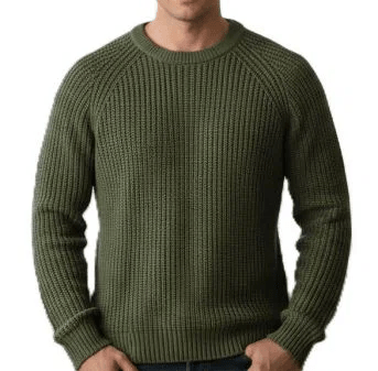 Men's ribbed crew neck sweater in regenerated cashmere - immagine 15