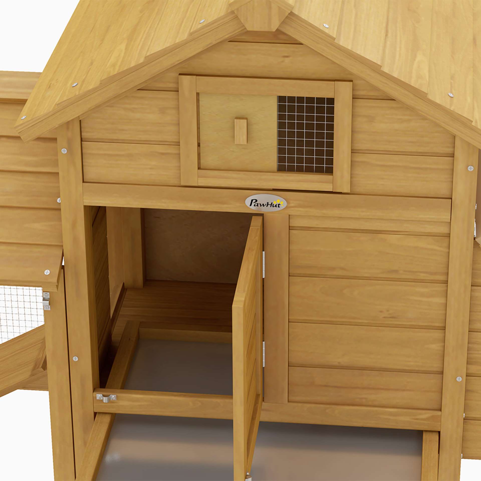Petit poulailler cottage cage à poules sur pied dim. 151L x 54l x 87H cm multi-équipement bois massif de sapin - immagine 8