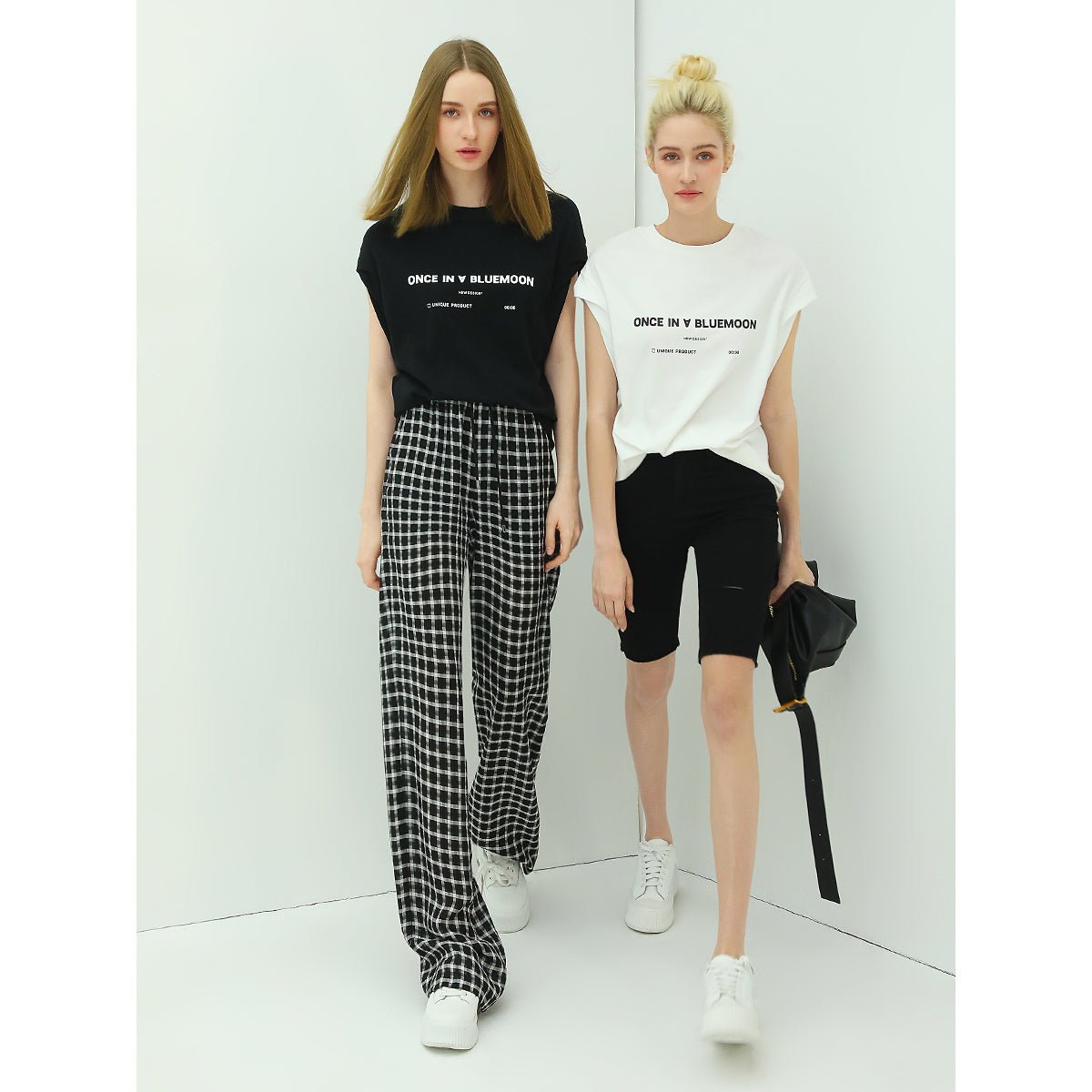 Slouchy Relaxed Fit Casual Checkered Pants - immagine 2