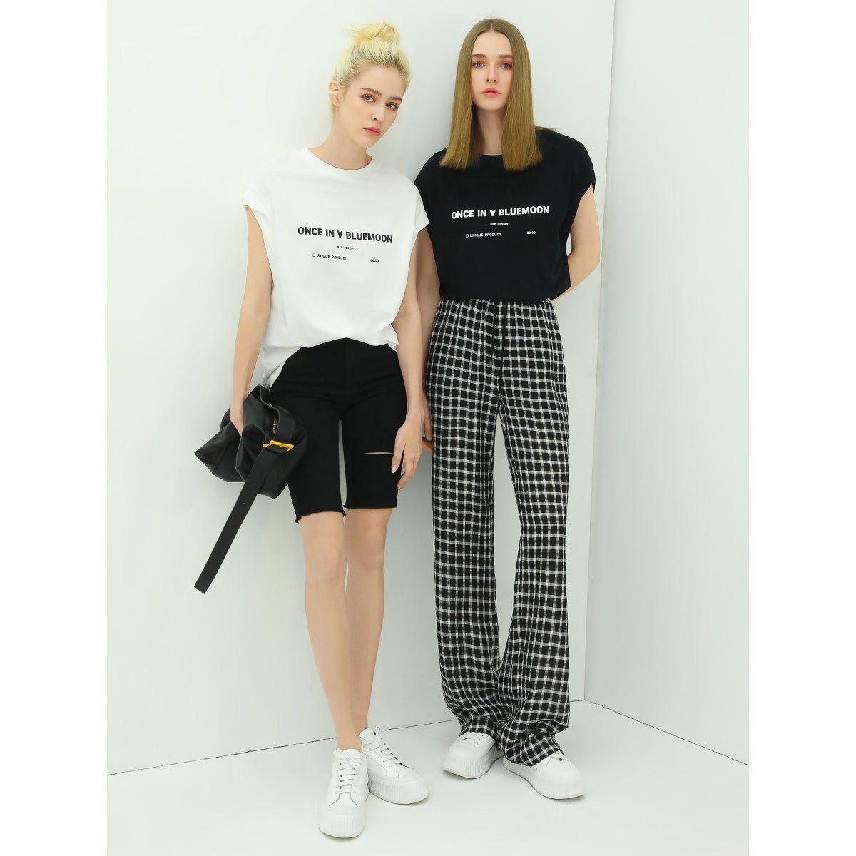 Slouchy Relaxed Fit Casual Checkered Pants - immagine 3